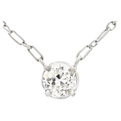 Art Deco 0,55 Ct. Ciondolo con diamante GIA I I1 in platino