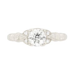 Art Deco 0.55 Carat Diamond Solitaire Engagement Ring, circa 1920s