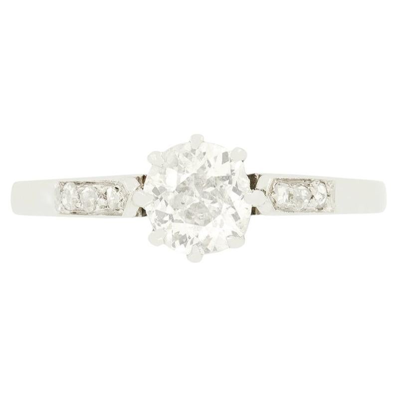 Art Deco 0.55ct Diamond Solitaire Ring, c.1920s