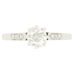 Art Deco 0.55ct Diamond Solitaire Ring, c.1920s