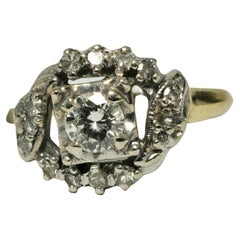 Art Deco 0,56 Karat Diamant Ring für Frauen in 14k Gold 