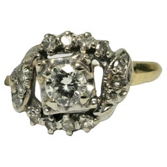 Art Deco 0.56 Carat Diamond Ring For Womens in 14k Gold