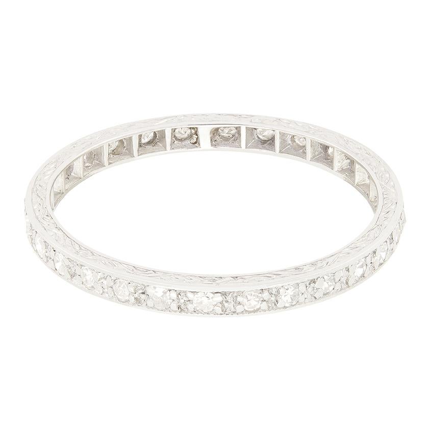 Old European Cut Art Deco 0.56ct Diamond Full Eternity, c.1920s For Sale