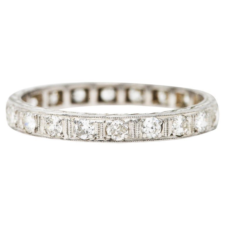 Photo inspiration: Minimal Art Deco Eternity Ring Reference: Art Deco 0 60 Carat Diamond Platinum Eternity Band Ring