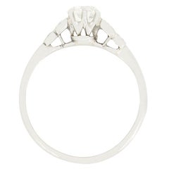Art Deco 0.60ct Diamond Solitaire Ring, c.1920s
