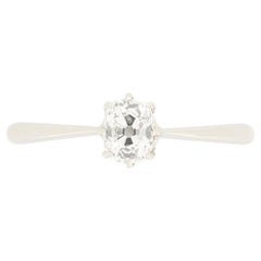 Art Deco 0.60ct Diamond Solitaire Ring, c.1920s