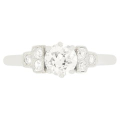 Art Deco 0.60ct Diamond Solitaire Ring, c.1920s
