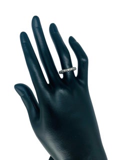 Art Deco 0.64 Carat Single Cut Diamonds Eternity Ring 14k White Gold