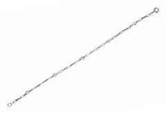 Art Deco 0.65 CTW Diamond Platinum Diamond By The Yard Bracelet