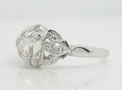 Art Deco 0.65 Old European Cut and Single Diamond Engagement Ring