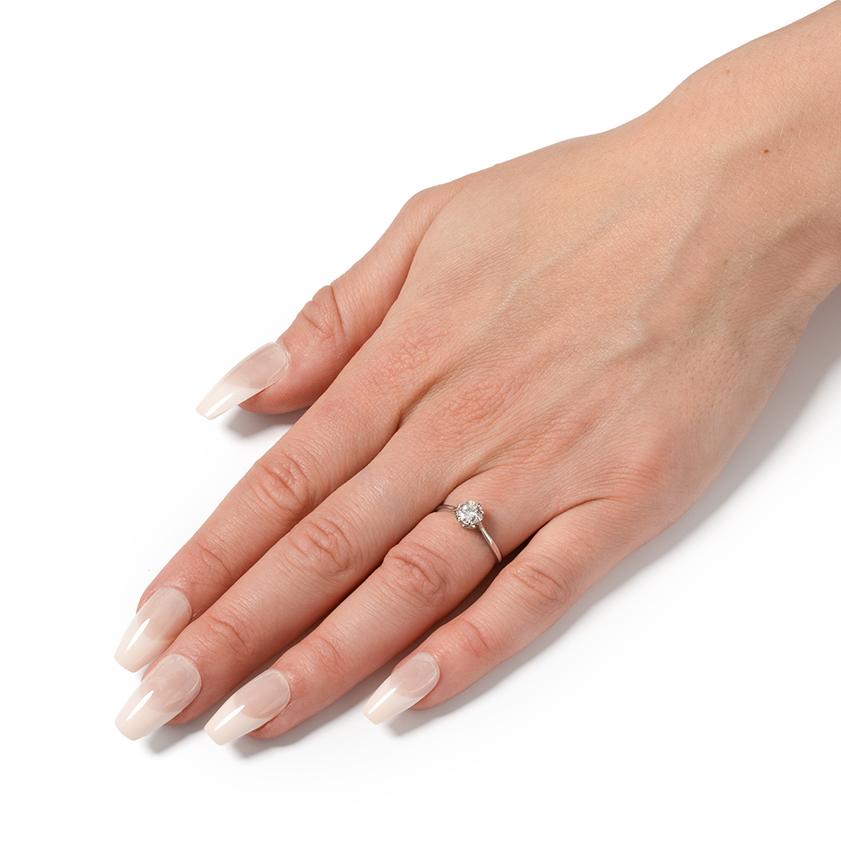 Solitaire en diamant Art déco 0,65ct, c.1920s Pour femmes en vente