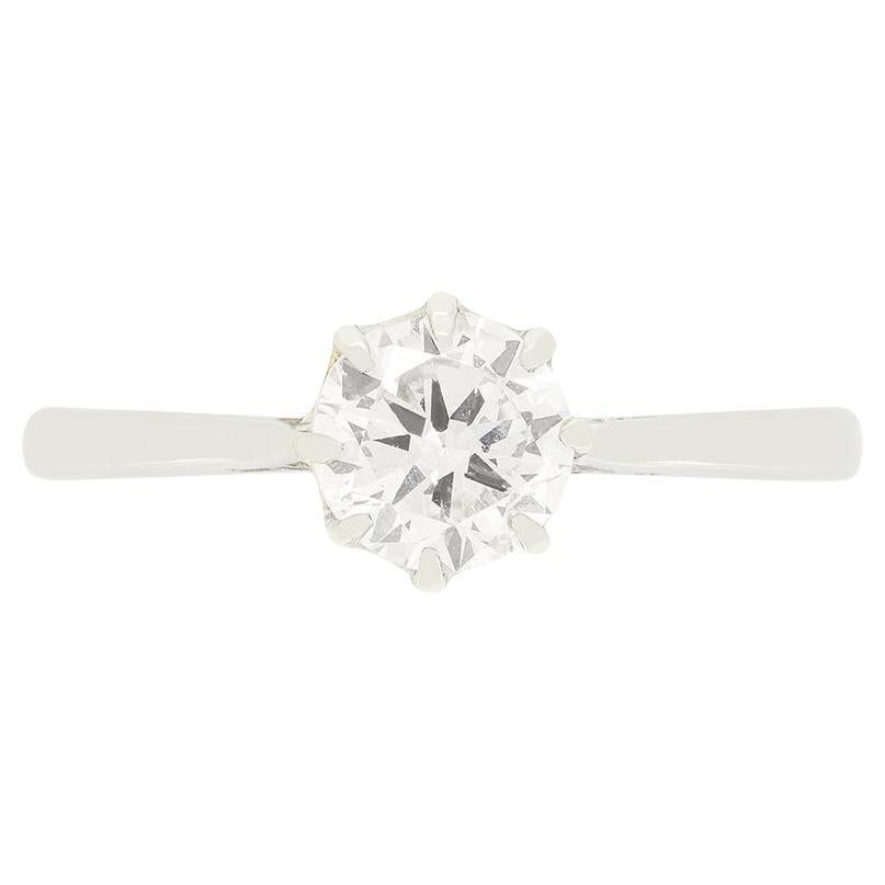 Solitaire en diamant Art déco 0,65ct, c.1920s en vente
