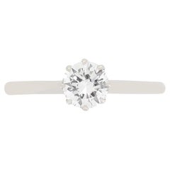 Art Deco 0.65ct Diamond Solitaire Ring, c.1920s