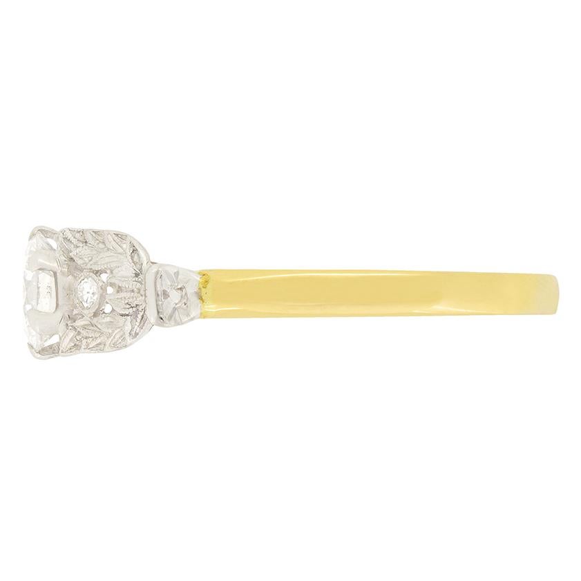 Art Deco 0,65ct Diamant Solitär Ring, ca. 1930er Jahre (Art déco) im Angebot