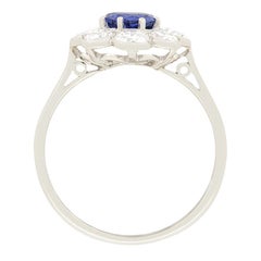 Art Deco 0.65ct Sapphire and Diamond Ring, c.1920s