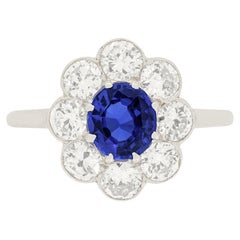 Art Deco 0.65ct Sapphire and Diamond Ring, c.1920s