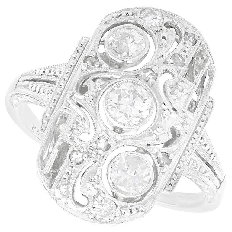 Art Deco 0.66 Carat Diamond and 14 Carat White Gold Cocktail Ring For Sale  at 1stDibs | white gold dress illusion, the white and gold dress illusion, gold  white dress illusion