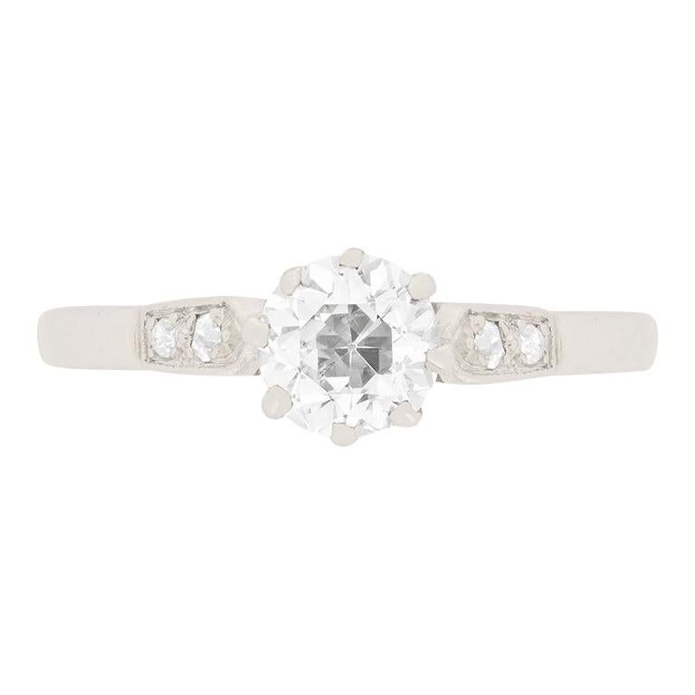 Art Deco 0.67 Carat Diamond Solitaire Engagement Ring, circa 1920s