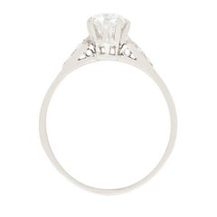 Art Deco 0.67 Carat Diamond Solitaire Engagement Ring, circa 1920s