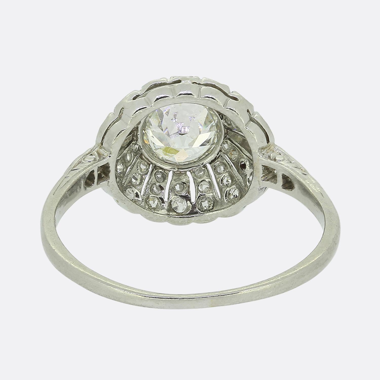Art Deco 0.70 Carat Old Cut Diamond Ring In Good Condition For Sale In London, GB