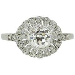 Anello Art Deco con diamante taglio vecchio da 0,70 carati