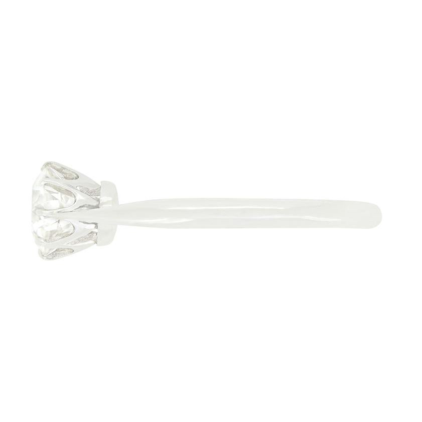 Old European Cut Art Deco 0.70ct Diamond Solitaire, c.1920s For Sale
