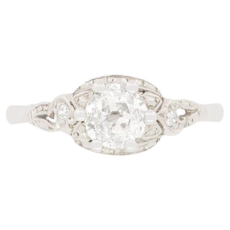 Art Deco 0.70ct diamond solitaire ring, c.1920s