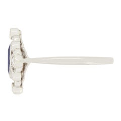 Art Deco 0.70ct Sapphire and Diamond Cluster Ring, c.1920s