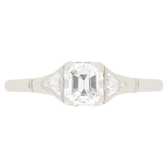 Antique Art Deco 0.71ct Diamond Solitaire Ring, c.1920s