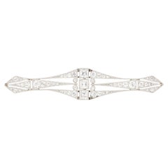 Art-Deco-Brosche mit 0,75 Karat Diamanten, ca. 1920er Jahre