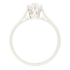 Art Deco 0.75ct Diamond Solitaire Ring, c.1920s