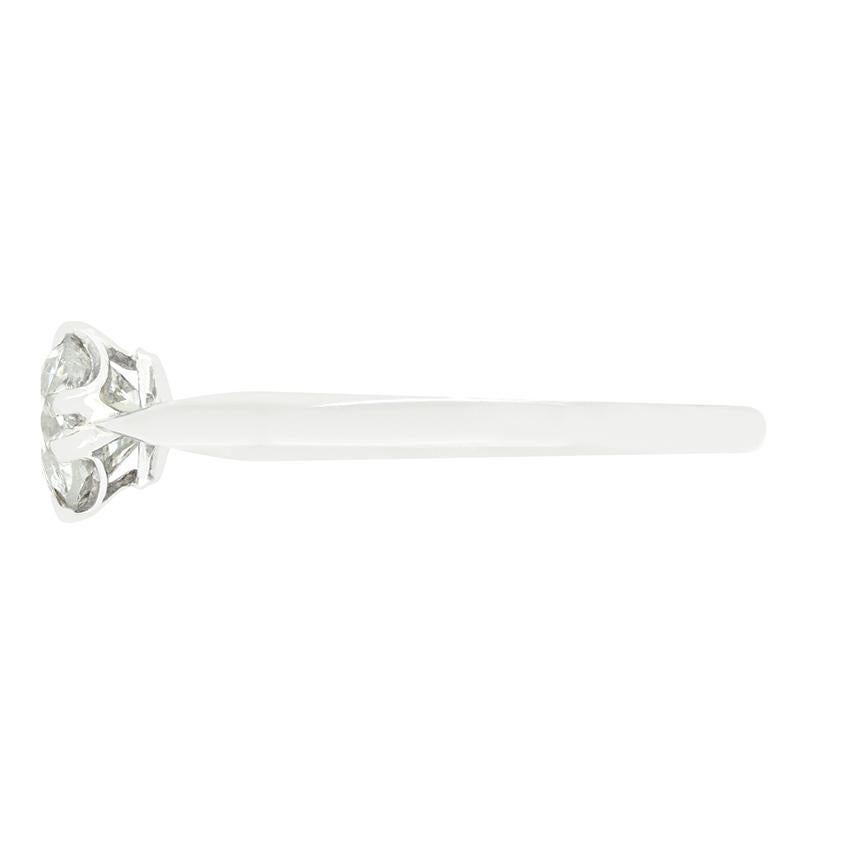 Solitärring mit 0,75 Karat Diamant im Art déco-Stil, ca. 1920er Jahre (Alteuropäischer Brillantschliff) im Angebot