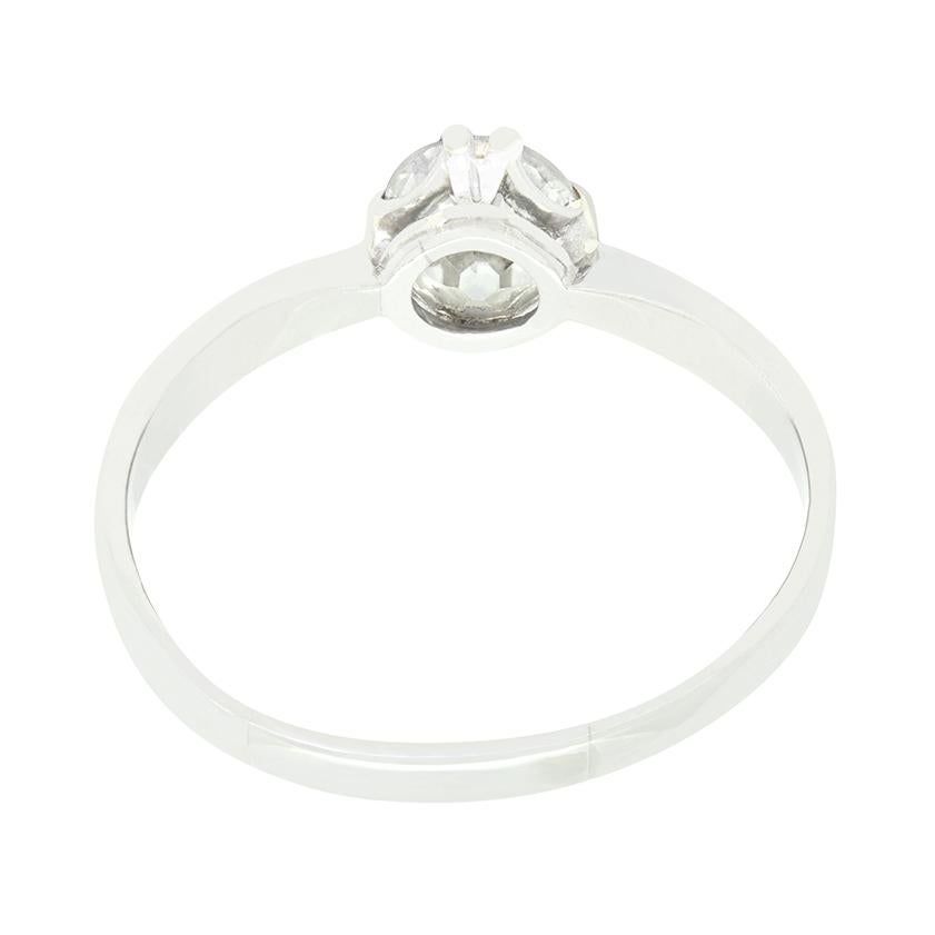 Solitärring mit 0,75 Karat Diamant im Art déco-Stil, ca. 1920er Jahre im Zustand „Gut“ im Angebot in London, GB