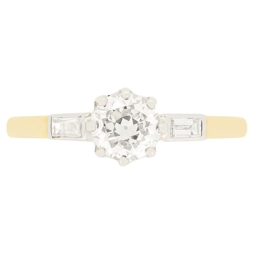 Anello solitario con diamante da 0,75 carati, Art Deco, 1920 ca.