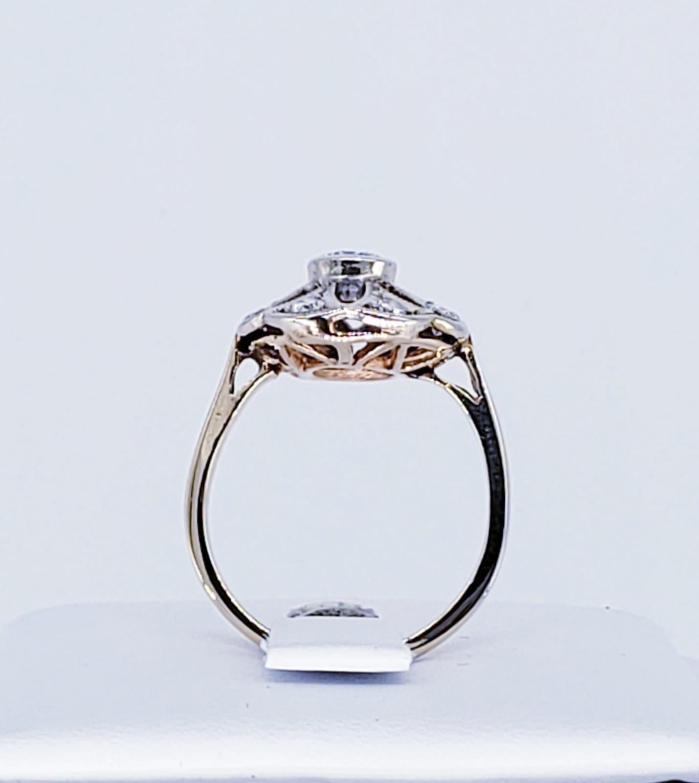 Anillo de Cóctel de Diamantes Estilo Art Déco 0,76 Quilates Art Decó en venta