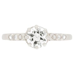 Antique Art Deco 0.77ct Diamond Solitaire Engagement Ring, c.1920s