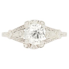 Antique Art Deco 0.78 Ct Diamond Solitaire Ring, C.1920s