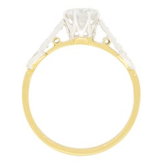Art Deco 0.78ct Diamond Solitaire Ring, c.1930s