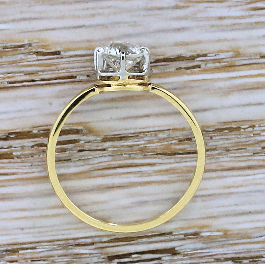 Art Deco 0.80 Carat Old Cut Diamond Engagement Ring im Zustand „Gut“ im Angebot in Essex, GB