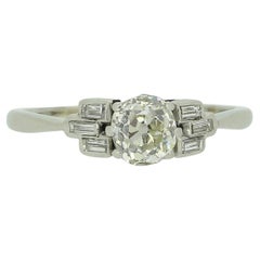Art Deco 0.80 Karat Diamantring mit Altschliff im Altschliff