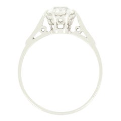 Art Deco 0.80ct Diamond Solitaire Ring, c.1920s