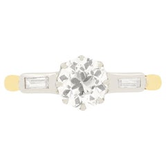 Art Deco 0.80 Carat Diamond Solitaire Ring, c.1920s