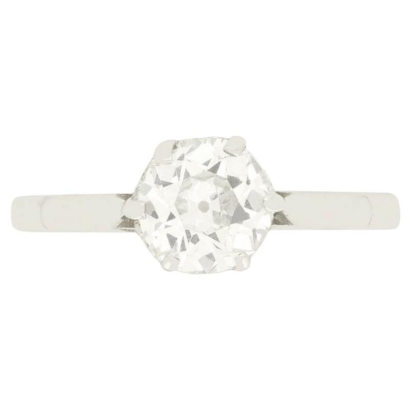 Art Deco 0.80ct Diamond Solitaire Ring, c.1920s