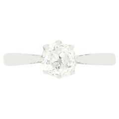 Art Deco 0.80ct Diamond Solitaire Ring, c.1920s