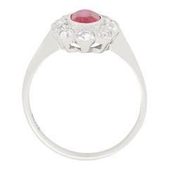 Art Deco 0.80ct Ruby & Diamond Ring, C.1920s