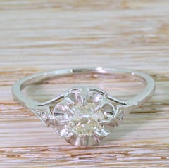 Art Deco 0.82 Carat Old Cut Diamond Engagement Ring