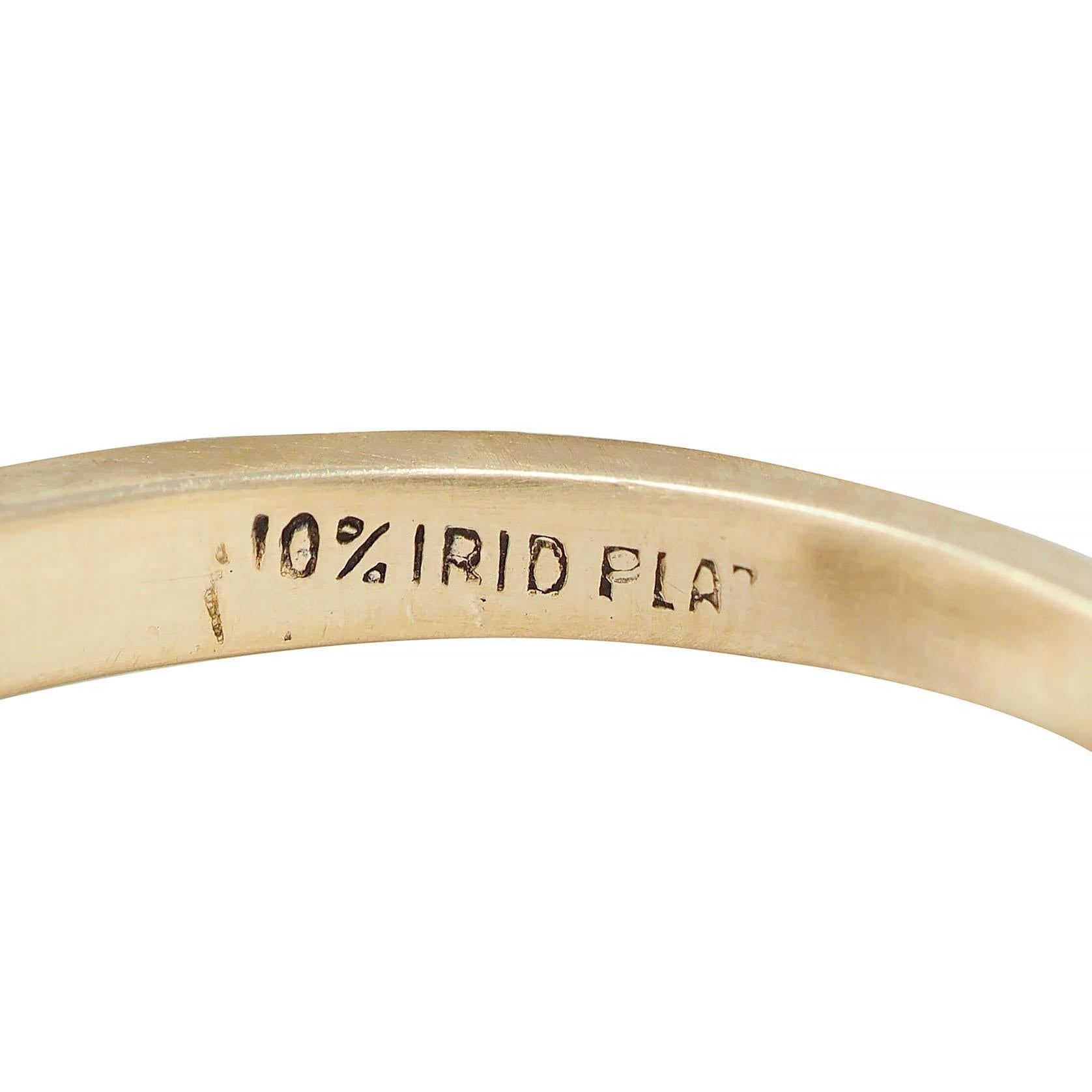 Art Deco 0.82 CTW Diamond Platinum 14 K Lotus Toi-Et-Moi Antique Dinner Ring For Sale 9