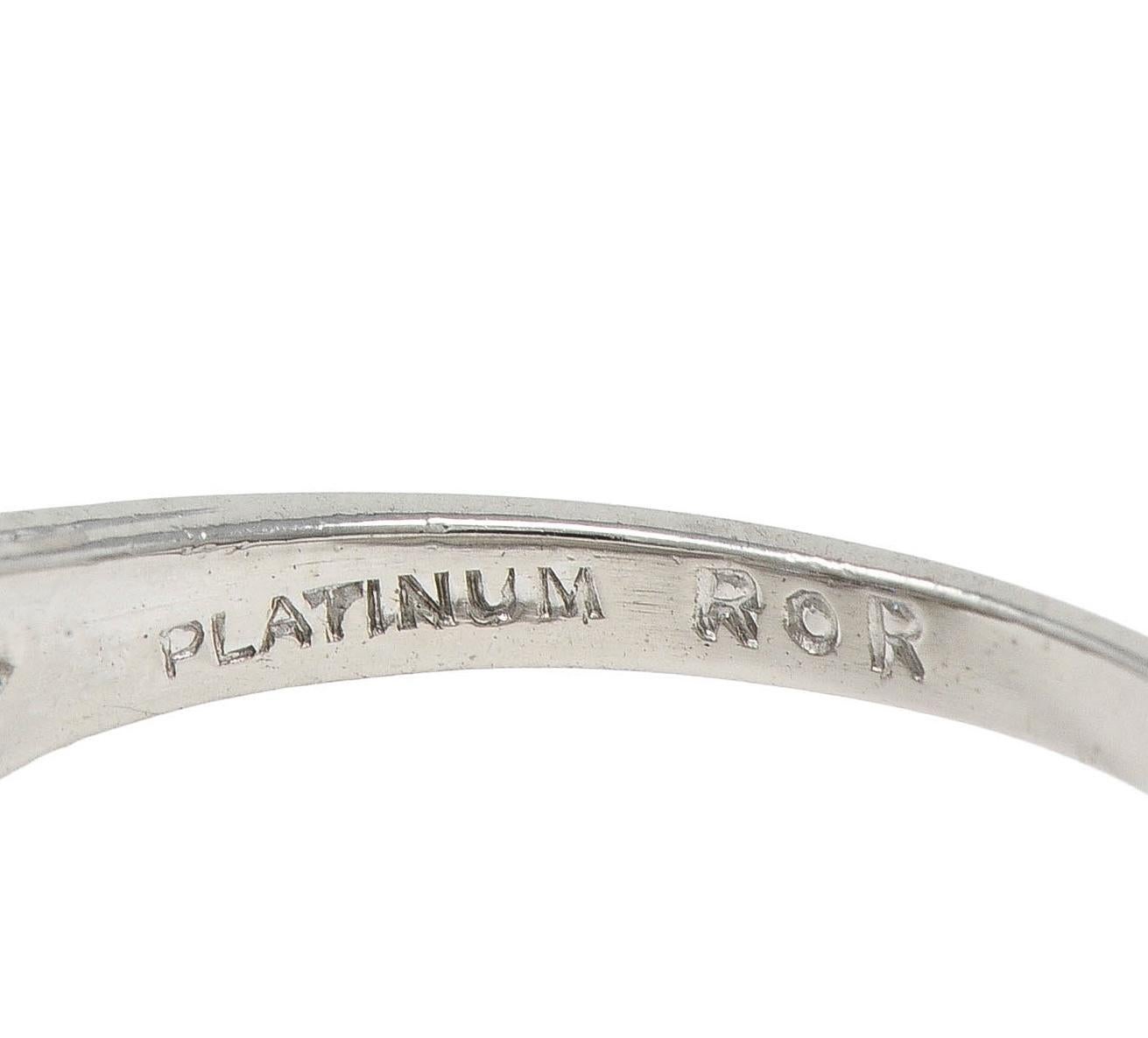 Anello di fidanzamento Art of Vintage con diamante in platino da 0,85 CTW in vendita 2