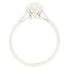 Art Deco 0.85ct Diamond Solitaire Ring, c.1930s