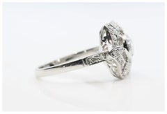 Art Deco 0.87ctw Diamond Engagement Ring in Platinum